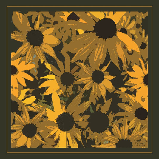 Gloriosa Daisy Luxury Silk Scarf image 1