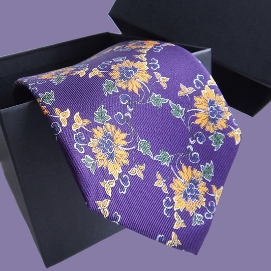 Handmade Motif Silk Tie image 0
